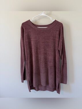 Barefoot Dreams Cozychic Ultra Lite Knit Sweater Mauve Women’s Size Medium